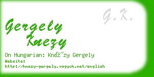 gergely knezy business card